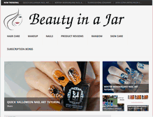 Tablet Screenshot of beauty-in-a-jar.com